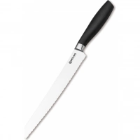 Кухонный хлебный нож Bker Core Professional Bread Knife, 220 мм, сталь X50CrMoV15, рукоять пластик купить в Рязани