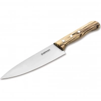 Кухонный шеф-нож Boker Tenera Chef’s Medium Ice Beech, 158 мм, сталь С75, рукоять белый бук купить в Рязани