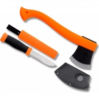 Набор Morakniv Outdoor Kit Orange, нож Morakniv 2000 нержавеющая сталь, цвет оранжевый + топор купить в Рязани