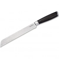 Нож кухонный для хлеба Boker Meisterklinge, сталь дамаск, рукоять дуб купить в 