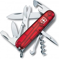 Нож перочинный Victorinox Climber, сталь X55CrMo14, рукоять Cellidor®, полупрозрачный красный купить в Рязани