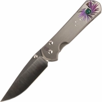 Нож складной Chris Reeve Large Sebenza 21 Agate Cabochon, сталь CPM-S35VN, рукоять титан купить в Рязани