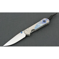 Нож складной Chris Reeve Large Sebenza 21 Almandine Cabochon, сталь CPM-S35VN, рукоять титан купить в Рязани