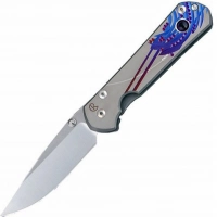 Нож складной Chris Reeve Large Sebenza 21 Ametyst Cabochon L21UN E Amethyst SS14, сталь CPM-S35VN, рукоять титан купить в Рязани