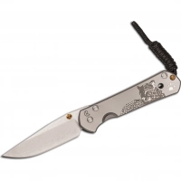 Нож складной Chris Reeve Large Sebenza 21, сталь CPM S35VN, рукоять титан с рисунком Leopard купить в Рязани