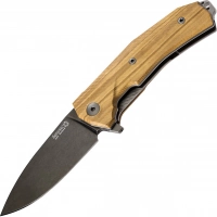 Нож складной LionSteel KUR BUL Olive Wood, сталь Stonewashed & PVD-Coated Uddeholm Sleipner®, рукоять оливковое дерево купить в Рязани