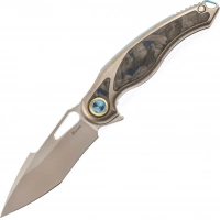 Нож складной Rikeknife Unicorn, сталь M390, Blue Carbon купить в Рязани