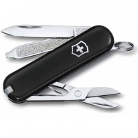 Нож Victorinox Classic SD Colors, Dark Illusion (0.6223.3G) чёрный, 7 функций 58мм купить в Рязани