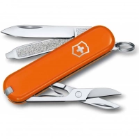 Нож Victorinox Classic SD Colors, Mango Tango (0.6223.83G) оранжевый, 7 функций 58мм купить в Рязани