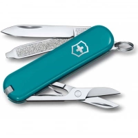 Нож Victorinox Classic SD Colors, Mountain Lake (0.6223.23G) бирюзовый, 7 функций 58мм купить в Рязани