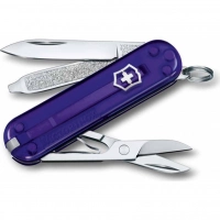 Нож Victorinox Classic SD Colors, Persian Indigo (0.6223.T29G) фиолетовый полупрозрачный, 7 функций 58мм купить в Рязани