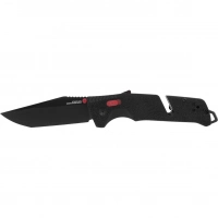 Полуавтоматический складной нож Trident Mk3 Black-Red Tanto, сталь D2, рукоять GRN купить в Рязани