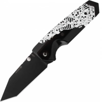 Складной нож Hogue EX-02 Tanto Skulls & Bones, сталь 154CM, рукоять ABS-пластик купить в Рязани