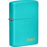 Зажигалка Classic Flat Turquoise ZIPPO Logo купить в Рязани