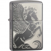 Зажигалка ZIPPO Classic Пегас с покрытием Black Ice® купить в Рязани