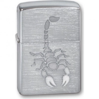 Зажигалка ZIPPO Scorpion Brushed Chrome, латунь с никеле-хром.покрыт., серебр., матов., 36х56х12 мм купить в Рязани